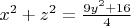 $x^2+z^2=\frac{9y^2+16}{4}$