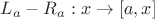 $L_{a}-R_{a}:x\to[a,x]$