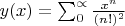 $y(x)=\sum _0 ^\propto \frac{x^n}{(n!)^2}$