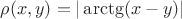 $ \rho(x,y)=|\arctg(x-y)| $