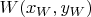 $W(x_{W},y_{W})$