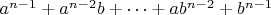 ${{a}^{n-1}}+{{a}^{n-2}}b+\cdots +a{{b}^{n-2}}+{{b}^{n-1}}$
