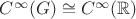 $C^{\infty}(G)\cong C^{\infty}(\mathbb{R})$