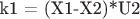 k1 = (X1-X2)*U2