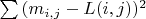 $\sum{(m_{i, j} - L(i, j))^2}$