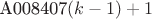$\text{A008407}(k-1)+1$