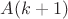 $A(k+1)$