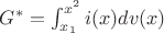 $G^{*} = \int_{x_1}^{x^2}i(x)dv(x)$