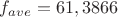 $f_{ave}=61,3866$