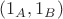 $(1_A,1_B)$