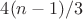 $4(n-1)/3$