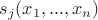 $s_j(x_1,...,x_n)$
