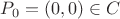 $P_0= (0,0) \in C$