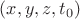 $(x,y,z,t_0)$