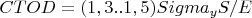 $CTOD=(1,3..1,5) Sigma_{y} S/E$