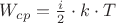 $W_{cp}=\frac i 2 \cdot k \cdot T$