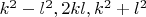 $k^2-l^2, 2kl, k^2+l^2$