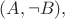 $(A, \neg B), формула $