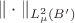 $\|\cdot\|_{L^2_\mu(B')}$