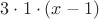$3\cdot1\cdot(x-1)$