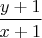 $\dfrac{y+1}{x+1}$