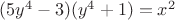 $(5 y^4-3) (y^4+1) = x^2$ $(5 y^4-3) (y^4+1) = x^2$