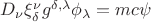$D_{\nu}\xi_{\delta}^{\nu}g^{\delta, \lambda}\phi_{\lambda}=mc\psi$