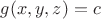 $g(x,y,z)=c$