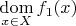 \underset{x \in X}{\mathrm{dom}} f_1(x)$