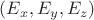 $(E_x,E_y,E_z)$