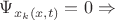 $ \Psi_{x_{k}(x,t)} = 0 \Rightarrow $