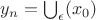 $y_n=\bigcup_\epsilon(x_0)$