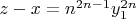 $z-x=n^{2n-1}y_1^{2n}$