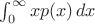 $\int_0^{\infty } x p(x) \, dx$