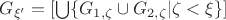 $G_{\xi'}=\left[\bigcup\{G_{1,\zeta}\cup G_{2,\zeta}|\zeta<\xi\}\right]$