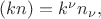 $(kn)=k^\nu n_\nu,$