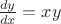 $\tfrac{dy}{dx}=xy$