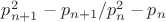 $p_{n+1}^2-p_{n+1}/p_n^2-p_n$