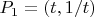 $P_1=(t,1/t)$