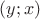 $(y;x) $