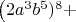 $ \left(2a^3b^5)^8 +$