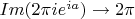 $Im(2\pi i e^{ia}) \to 2\pi $