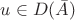 $u\in D(\bar{A})$ $u\in D(\bar{A})$