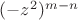 $(-z^2)^{m-n}$