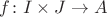 $f\colon I\times J\to A$
