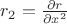 $r_{2} = \frac{\partial r}{\partial x^2}$