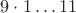 $9 \cdot 1 \ldots 11$