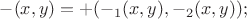 ${-} (x,y) = + ( {-}_1(x,y), {-}_2(x,y)); $