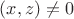 $(x,z)\neq0$