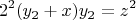 $$2^2(y_2+x)y_2=z^2$$